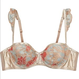 Gold Bra Lace Motif